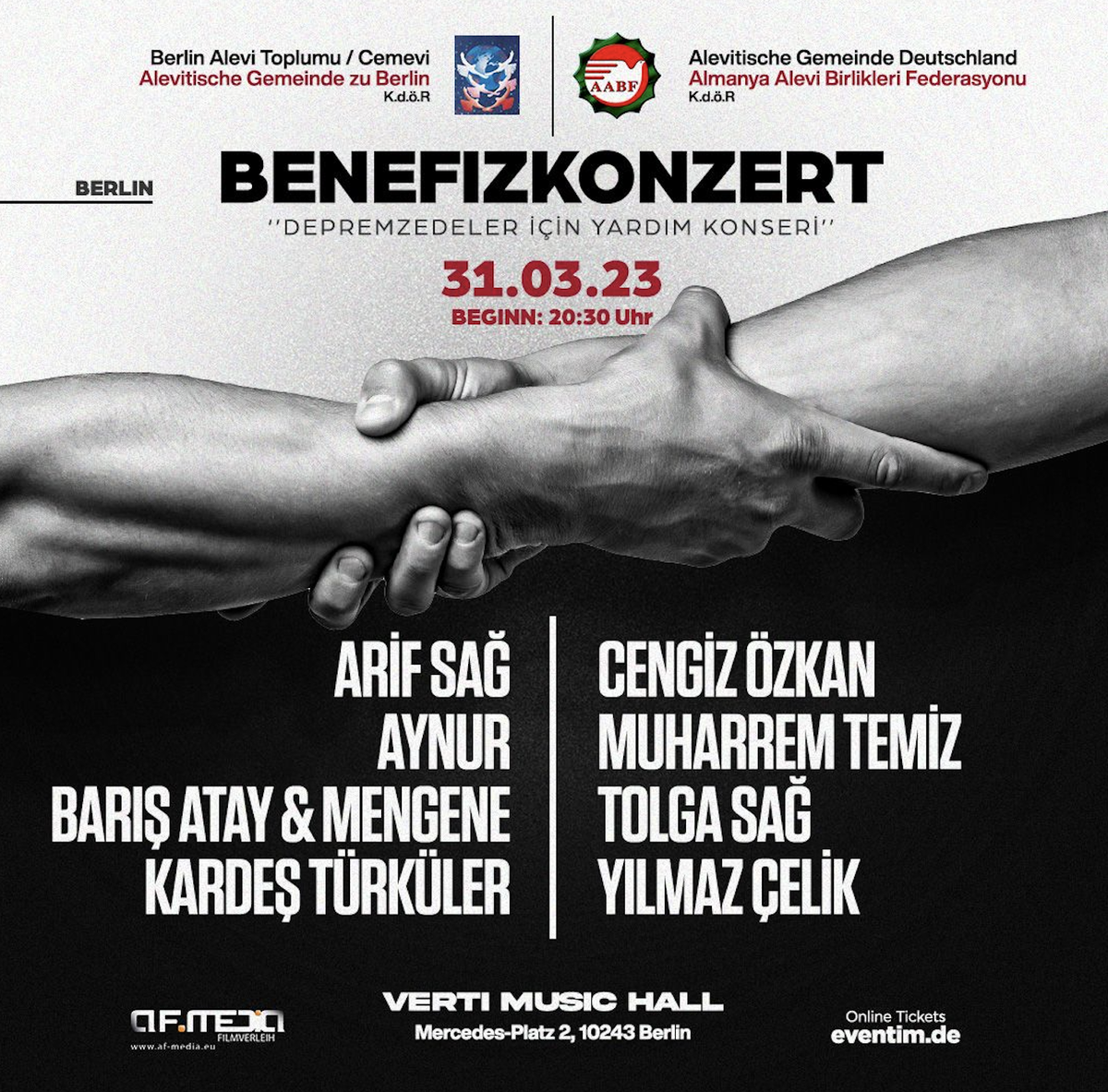 Almanya’da depremzedeler için yardım konserleri